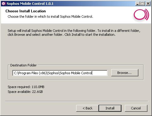 Installation guide 3 Set up Sophos Mobile Control The key steps are: Execute the Sophos Mobile Control Installer Carry out the configuration steps in the Sophos Mobile Control Configuration Wizard