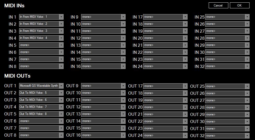 Note: MIDI ports mapping are saved in the whole MIDI PATCHBAY EXTENDED settings file rather than presets. Loading presets Note: After loading new configuration current settings are gone.