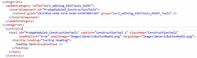 ArcGIS Pro UI Elements Construction Tool Construction tools are defined in DAML using the tool element.