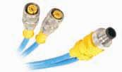 TURCK Process Wiring Products eurofast 2 - Branch Molded Junctions, NAMUR Wiring Combine Two NAMUR Sensors into One Cable eurofast Connection Features Anti-Vibration Coupling Nut (main leg only)