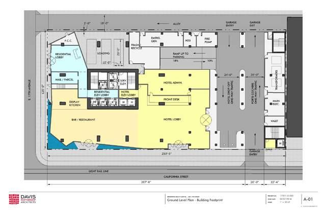 California Street (80 ROW) Primary Street proposed building access * * proposed building access *alley