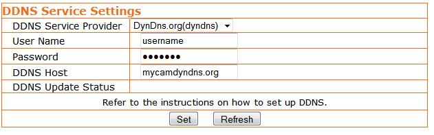Attention: If you only want to connect to your EasyCam with your smartphone or tablet, you will not need to set this up. DDNS stands for Dynamic DNS.