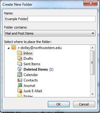 Right click on the folder that will house your new folder. Click New Folder in the drop down menu.