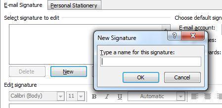 Your first signature is automatically applied as your default signature and will appear on your outgoing messages.