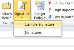 EMAIL: How Do I Insert a Signature? If you have created more than one signature, you can select which one you wish to use while composing a new message.