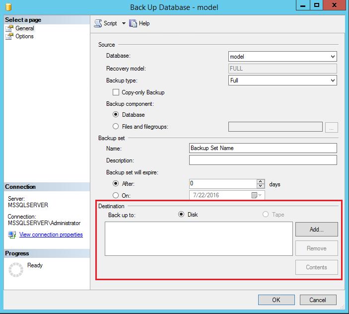 Configure the Backup set to expire after a specified number of day or on a specified date.