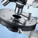 The S- and T-series microscopes are equipped with achromatic objectives. The T-series can be supplied with a condenser with a fixed lens or a height adjustable Abbe condenser.