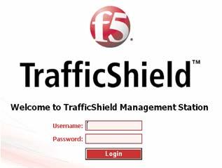 On a PC from which the TrafficShield security application unit can be reached, use your Web browser to connect to the TrafficShield management portal.
