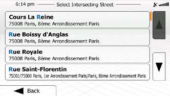 c. Find the street you need: The most likely street name is always shown in the input field. To accept it, tap.
