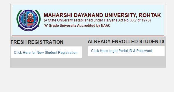 Snapshots/User Manual for last two year students (Session 2013 14 & 2014 15) who had taken admission directly through DDE Online Panel Step 1 Click on Already Enrolled Students button to get Portal