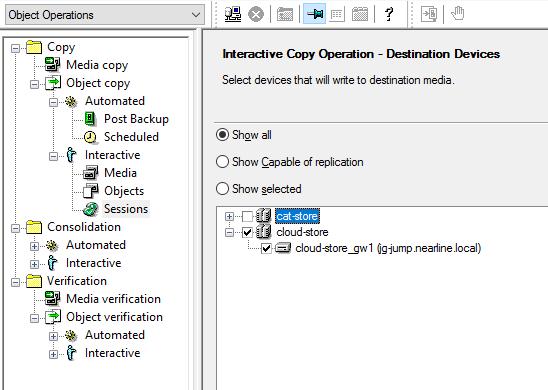 select Copy operations Select the source device Select