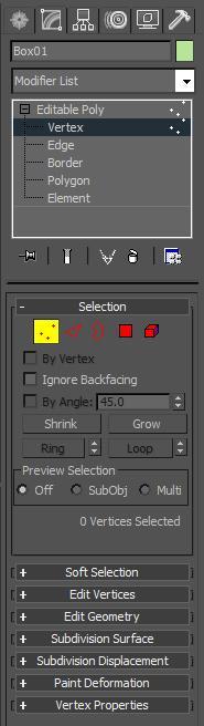 You can now move the vertices to new locations, creating new shapes. Our box is now being edited at its smallest level of detail.