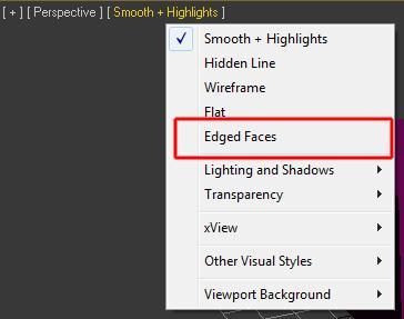 In the top corner of your perspective viewport, see where it says [Smooth + Highlights].