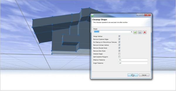 A reference scene of this can be found in 14_B_Advanced_06.cej. 49. Make the roof thinner: To move multiple polygons at once, use the standard selection and the transform tools. 50.