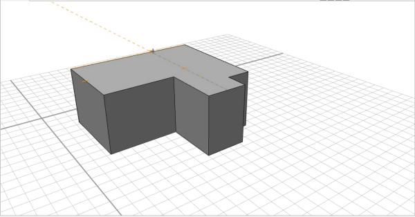 A reference scene of this can be found in 14_B_Advanced_02.cej. 15. Let s now create a slanted roof. Move over the line until a cross appears. This is the midpoint snap. 16.