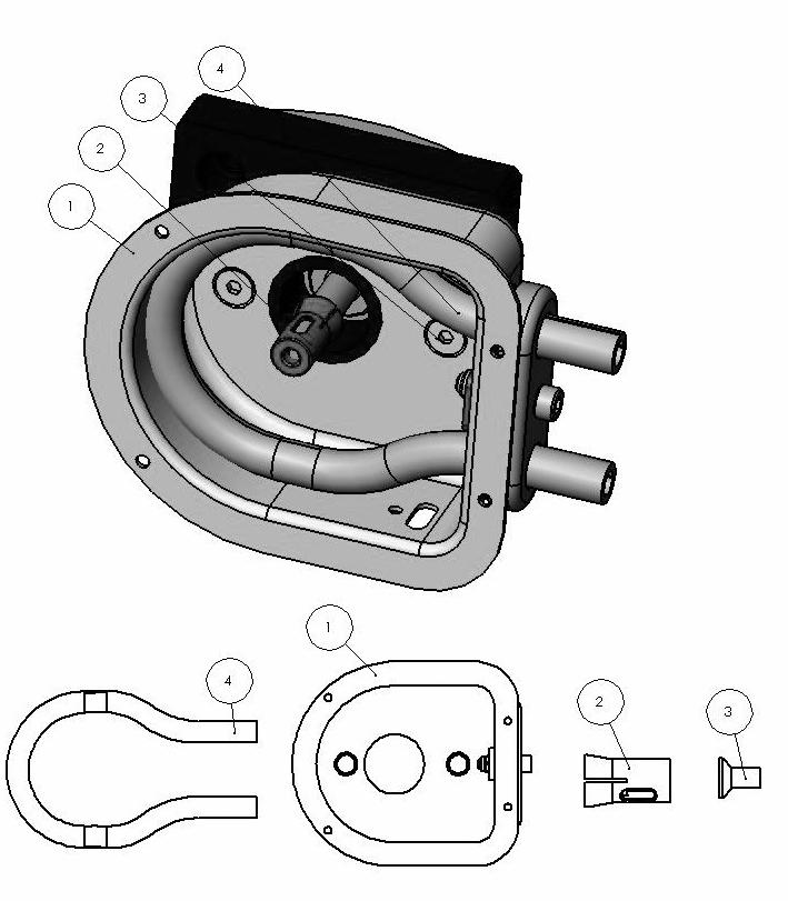 2.2 Mounting Pump on Gearbox, Installation of Collet Item No. Qty Part No.