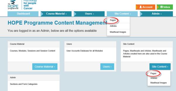 TUTORIAL OBJECTIVE This tutorial will provide step by step guidance of how to use the CMS to create an Email image link to a page.