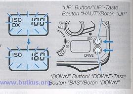 A manual film speed setting overrides a DX coded film speed 1.