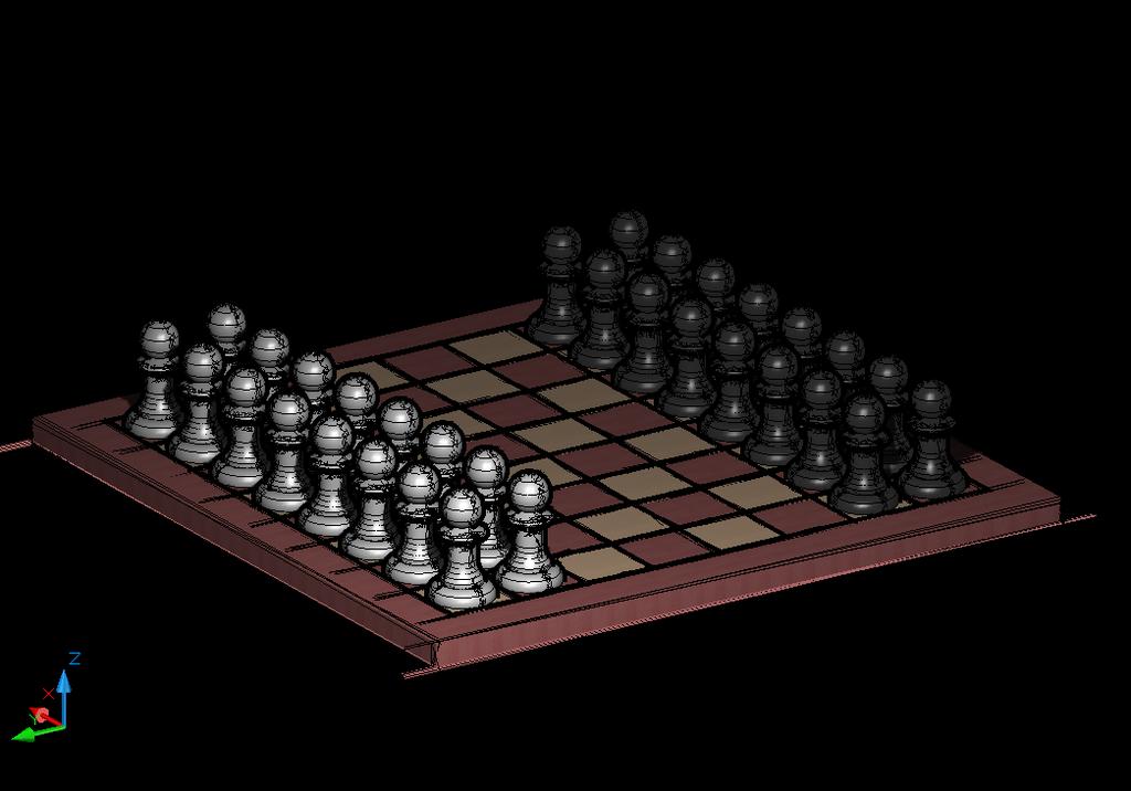 Select the pawns and mirror a copy to the other side using the midpoint of the board as an axis to mirror by.