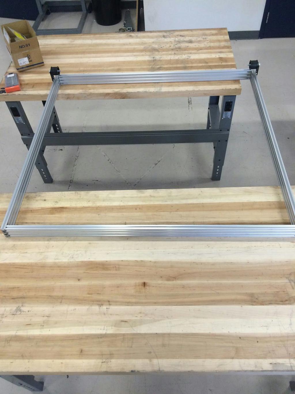 ( Figure 10) shows four V Slot extruded aluminum linear rails connected together to create the main structure for