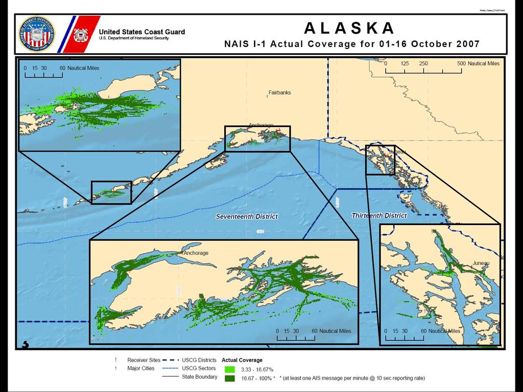 Increment 1 Received Tracks - Alaska Unclassified NAIS Overview