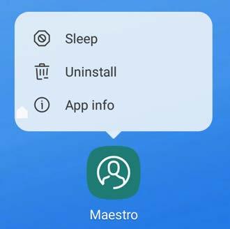 Section 1 Install an App Update on Tablet: The Maestro app currently on the tablet must be replaced after this System update.