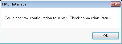 7.2.2. Configure Server Information From the Windows system tray, right-click the NACT Client icon and select Configuration (Not Shown) The following configuration window should be displayed: Enter