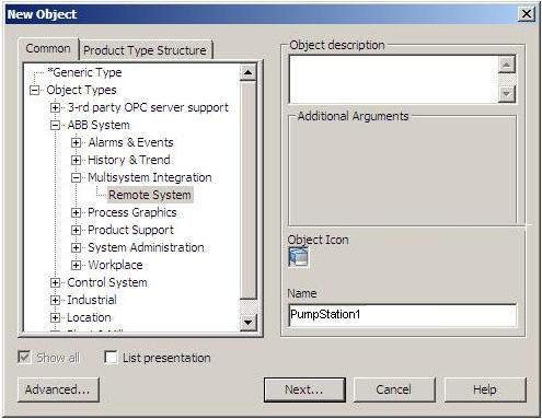 Creation of a Remote Access Client Section 3 Configuration Figure 15. New Object Dialog Box for Remote System Object 2.