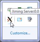 13. Xlaunch is a wizard that can be configured to start Xming sessions. Or you can simply start the Xming Server by click Xming icon. 14.