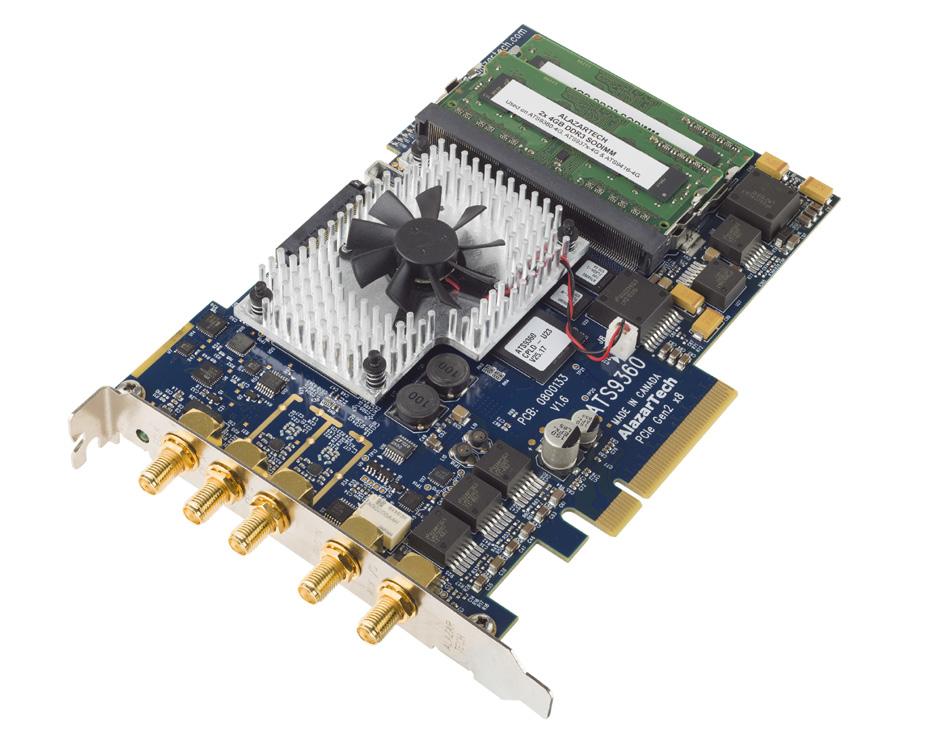 3.5 GB/s PCIe Gen2 (8-lane) interface 2 channels sampled at 12-bit resolution 1.