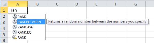 The syntax is =RANDBETWEEN(lower number, upper number). Let 0 = boys and 1 = girls then in a cell type =RANDBETWEEN(0,1). You can copy the formula down the column so that it is in 0 cells.
