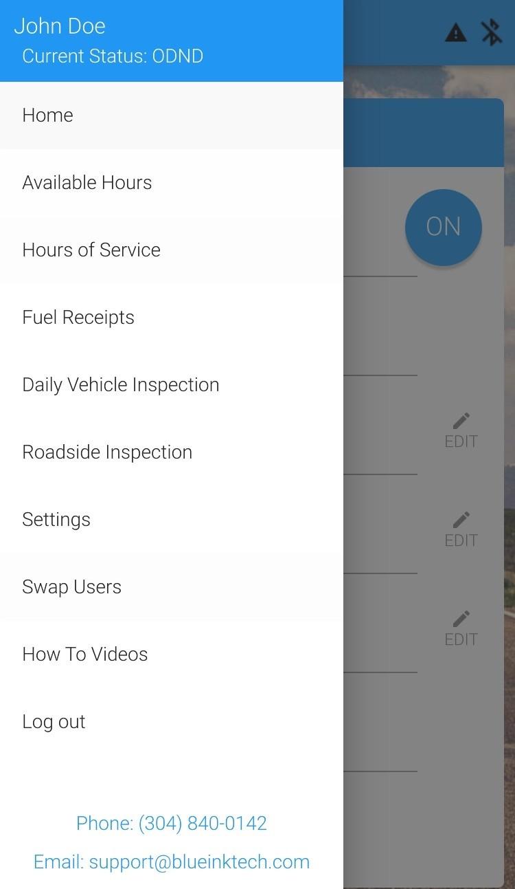 Your codriver can tap Create Account at the bottom of the screen if they need to set up a new BIT account.