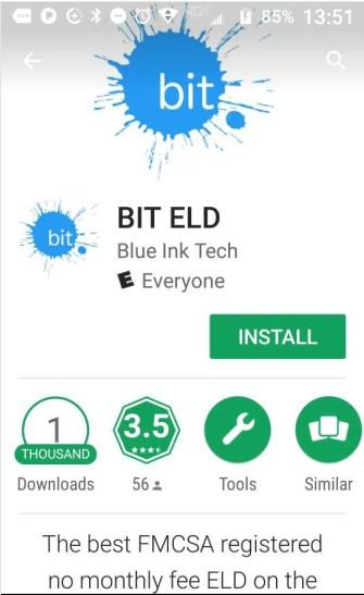 Installing the BIT ELD App on your Phone or Tablet The BIT ELD app is available from