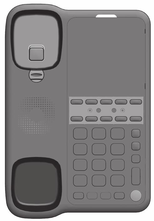 Telephone layout SIP classic 1-line - S1210 RJ-45 LAN port MESSAGE WAITING LED Wall mount clip RJ-45 COMPUTER port /USB