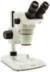 The stereomicroscopes share the same optical system consisting of binocular and