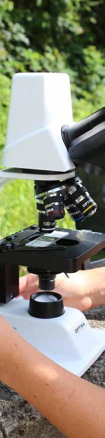 B-150 Series Incorporating The Most Wanted Features In A Student Microscope Get all the controls and features common to higher level microscopes: translating stage, binocular head, coaxial focus