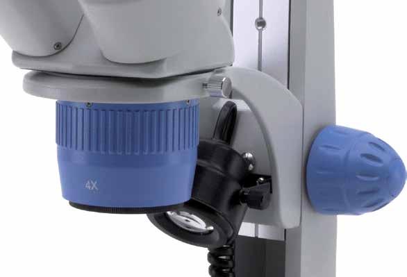 This zoom ratio enables most samples to be observed at the appropriate magnifications. When combined with proper accessories (1.