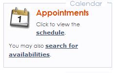 Option 2: Search the Schedule If you know the consultant for which you d like to book an appointment, go back to the Main Menu: Go back to the Main Menu by Clicking on the