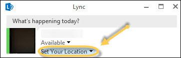 Set Your Location Menu The Set Your Location menu provides the ability to display the location from which you are presently working.