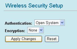 Authentication: Select an authentication from the pull-down list including Open System, Shared Key, WPA-PSK and WPA2-PSK.