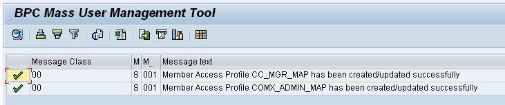 5. The new member access profiles are then created for the