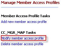 The new member access profiles can now be seen from the BPC_NW