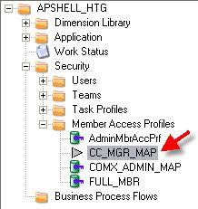 6. The new member access profile assignments can now