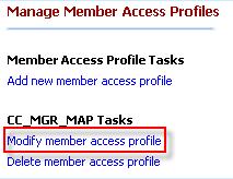First click on one of the member access profiles. 7.