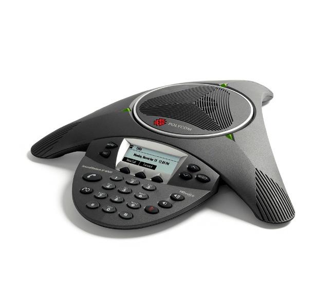 rooms with up to 6 participants The most feature-rich family of IP conference phones available, with advanced call handing, security, and provisioning features High-resolution display enables robust