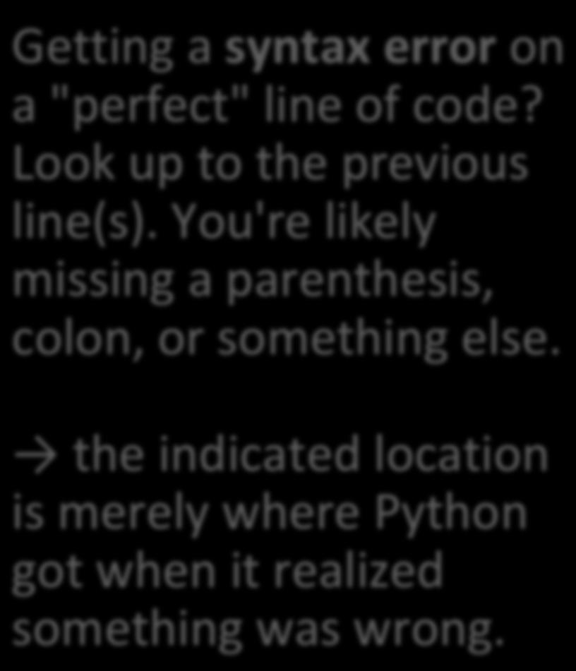 Locating the Syntax Error line # 1 print("hello!