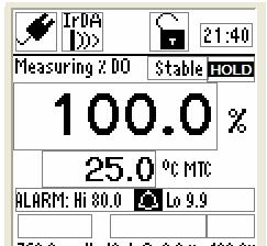 2.4 % Saturation Offset Adjustment This option lets you offset the meter s value when cross referenced with another DO meter.