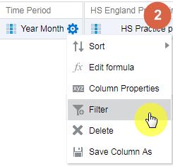 The quickest way to add columns into your analysis is to double click them from the Subject Area folder listing.