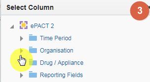 Select the drop down option for the Organisation