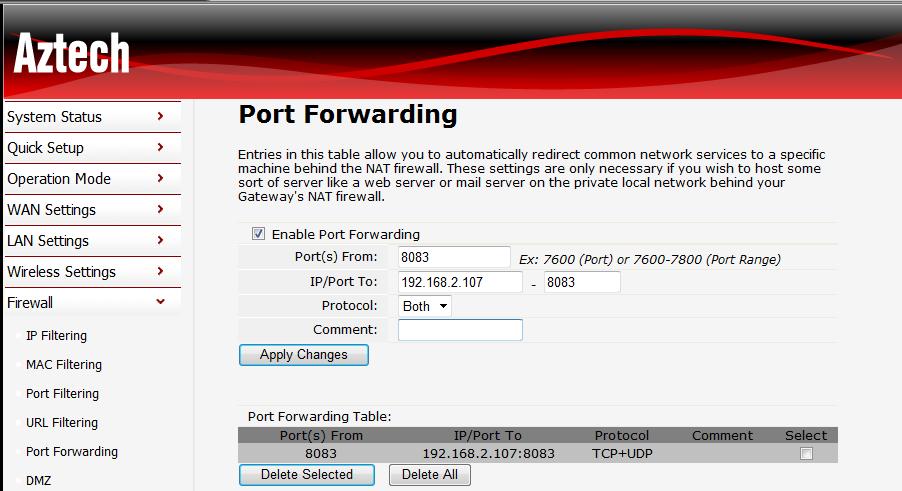 Visit IP Camera from WAN Port Forwarding Ensure PC-1 can visit IP Camera-1. Before the computers in WAN (PC-2, PC-3) can visit IP Camera-1, you must first put the IP Camera -1 into WAN.